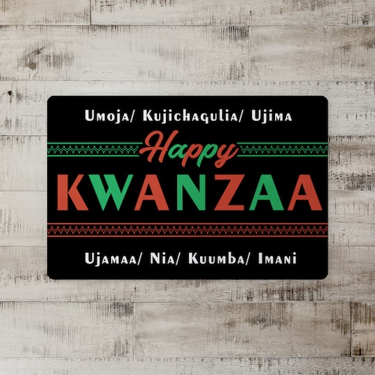 Happy Kwanzaa Floor Mat